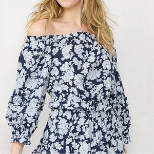 LC Lauren Conrad Off-the-Shoulder Puff Sleeve Top Size XXL